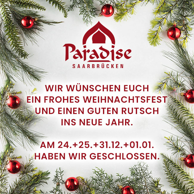 Weihnachtsgrüße und Öffnungszeiten